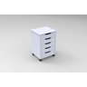 Gaveteiro 05 Gavetas com Rodizio 405x410x600mm - Branco - Gaveteiro Móvel, Gaveteiro Volante, Gavete - 1