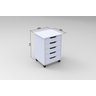 Gaveteiro 05 Gavetas com Rodizio 405x410x600mm - Branco - Gaveteiro Móvel, Gaveteiro Volante, Gavete - 2