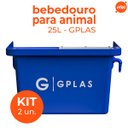 Ver imagem 2 de Kit 2 Bebedouros para Animal 25l Azul Gplas
