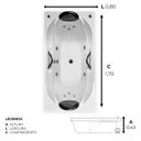 Ver imagem 5 de Banheira Retangular Carrancas Completa com Hidro em Acrílico - 1.70x0.80x0.43 - 220v
