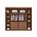 Ver imagem 4 de Guarda Roupa Brusque 8 Gavetas com Espelho MDF-MDP Cumaru Móveis Novo Horizonte