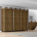 Ver imagem 2 de Guarda-Roupa Casal 3 Portas de Correr Londres Móveis Bechara