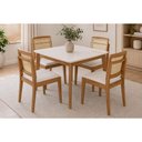 Ver imagem 1 de Mesa Jantar Condessa 120 + 4 Cad Marquesa Eucalipto Nesher