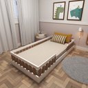 Ver imagem 1 de Cama Infantil Montessoriana Solteiro Sol Ii Marrom/Branco/Carvalho Mel