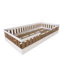 Ver imagem 2 de Cama Infantil Montessoriana Solteiro Sol Ii Marrom/Branco/Carvalho Mel