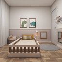 Ver mais imagens de Cama Infantil Montessoriana Solteiro Sol Ii Marrom/Branco/Carvalho Mel