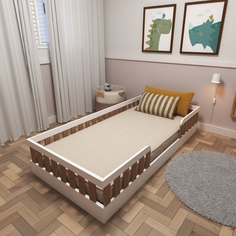 Cama Infantil Montessoriana Solteiro Sol II