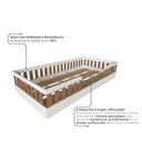 Ver imagem 4 de Cama Infantil Montessoriana Solteiro Sol Ii Marrom/Branco/Carvalho Mel
