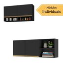 Ver imagem 2 de Kit Armário Cozinha Aéreo 105cm com Aéreo 150cm Veneza Multimóveis Mp2291