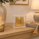 Ver imagem 4 de Quadro Caixa Acrílico Tudo Aqui Já Foi Uma Oração e Um Sonho 10x10x3,5cm - Box Luxo Religioso