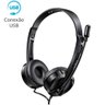 Fone Headset com Microfone sem Ruido Usb Pc Notebook Ra020 Preto - 1