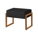 Ver imagem 1 de Puff Decorativo Estofado Veludo Preto Vegas Base Ferro