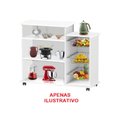 Ver imagem 4 de Fruteira Balcao 02 portas Londres cor Branca Marmorizado PASSE BEM