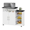 Ver imagem 2 de Fruteira Balcao 02 portas Londres cor Branca Marmorizado PASSE BEM