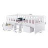 Cama Juvenil Lara Solteiro com Nichos e Escadinha Branco - Baby Mobília - 5