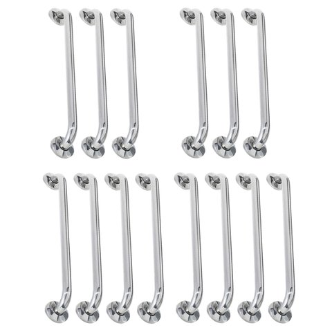 Alça de Apoio Inox Barra 40cm Kit 14 Unidades Segurança Idoso Cadeirante Deficiente Banheiro Box Cor