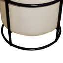Ver imagem 6 de Puff de Ferro Decorativo Redondo para Sala Argola Rubi Bege:preto/veludo
