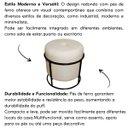 Ver imagem 5 de Puff de Ferro Decorativo Redondo para Sala Argola Rubi Bege:preto/veludo
