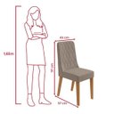 Ver imagem 4 de Conjunto Sala de Jantar Mesa Easy Pop 170x90cm Tampo Vidro/mdf com 6 Cadeiras Seat Suede Animale