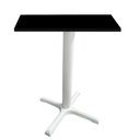 Ver imagem 1 de Mesa Ômega Ferro Branco 74 Cm (alt) Base em X Tampo Mdp Quadrado Preto 80 Cm (larg) X 2,50 Cm (alt)