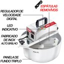 Ver imagem 3 de Misturador Elétrico 10 Litros Bivolt com Suporte Vira Panela Saro