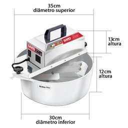 Misturador Elétrico 10 Litros Bivolt com Suporte Vira Panela Saro - 2