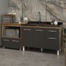 Cozinha Armário Balcão Gabinete de Pia Aline 120 Cm e Balcão Amanda para Microondas e Forno Elétrico - 3