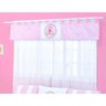 Cortina Para Varão Simples Com Bandô Realeza 01 Peça - Rosa - 1