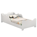 Ver imagem 1 de Cama Infantil Kids Nuvem com Colchão Incluso Mdf Grade de Proteção Montessori Quarto Criança:branco