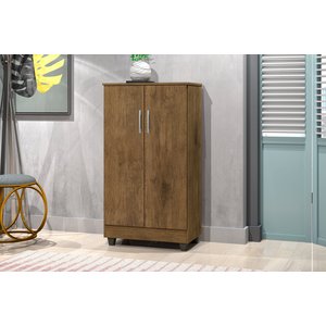 Armário Smart Organizador Multiuso 2 Portas com 3 Prateleiras Internas:jequitiba