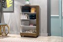 Ver imagem 3 de Armário Smart Organizador Multiuso 2 Portas com 3 Prateleiras Internas:jequitiba