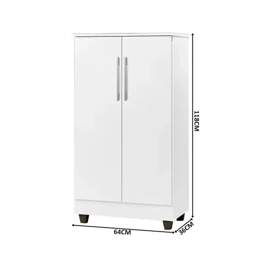 Armário Smart Organizador Multiuso 2 Portas com 3 Prateleiras Internas:jequitiba - 4