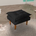 Ver imagem 4 de Poltrona De Amamentação Loana Com Puff Suede Preto