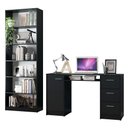 Ver imagem 3 de Escrivaninha Madesa Alaska + Estante Livreiro 6908 - Preto