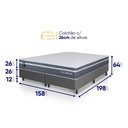 Ver imagem 4 de Cama Box Cairo Molas Ensacadas Queen 158x198 King House