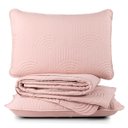 Ver imagem 1 de Cobre Leito Casal Padrão Dupla Face Riviera Micropercal 200 Fios Rosa - 3 Peças