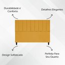 Ver imagem 3 de Cabeceira para Cama King 195 Cm Elen Suede Mostarda Suede