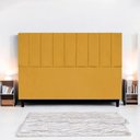 Ver imagem 2 de Cabeceira para Cama King 195 Cm Elen Suede Mostarda Suede