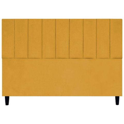 Cabeceira para Cama King 195 Cm Elen Suede Mostarda Suede