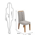 Ver imagem 3 de Conjunto de Mesa Kiara 120cm Freijó Off White e 04 Cadeiras Yasmin Freijó Linho Neblina DJ Móveis