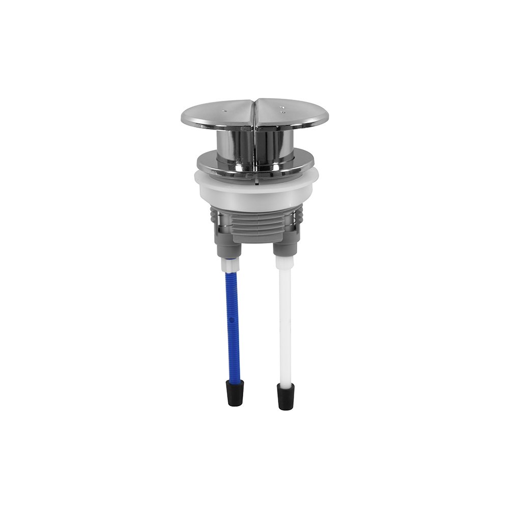 Botão de Acionamento Duplo Elevado para Caixa Acoplada Astra Mbde Cromado Cromado Mbde - 1