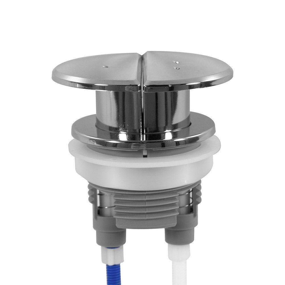 Botão de Acionamento Duplo Elevado para Caixa Acoplada Astra Mbde Cromado Cromado Mbde - 2