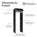 Ver imagem 3 de Porta-geladeira 73 Cm 1 Porta Basculante Preto/branco/preto Agata Madesa