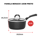 Ver imagem 6 de Jogo de Panelas Tramontina Antiaderente Cooktop Fogão Indução Monaco Preta Kit 7 Peças