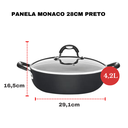 Ver imagem 7 de Jogo de Panelas Tramontina Antiaderente Cooktop Fogão Indução Monaco Preta Kit 7 Peças