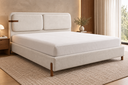 Ver imagem 4 de Cama Casal Estofada com Cabeceira Painel Duplo e Design Sofisticado