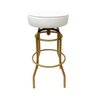 Banqueta Altura 65cm Bar Giratória cor Dourado fosco assento branco Poltronas do Sul Banqueta Bar - 2