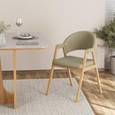 Ver imagem 3 de Kit 4 Cadeiras para Mesa de Jantar Moderna Linho - Balaqui Cor:bege