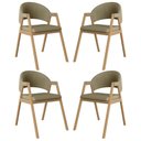 Ver imagem 1 de Kit 4 Cadeiras para Mesa de Jantar Moderna Linho - Balaqui Cor:bege