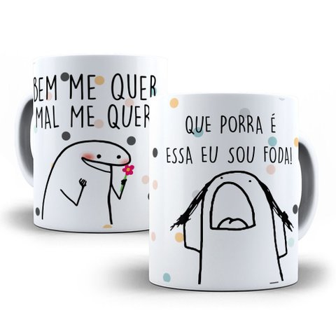 Caneca Flork Estampa Engraçada – Café, Caos e Memes